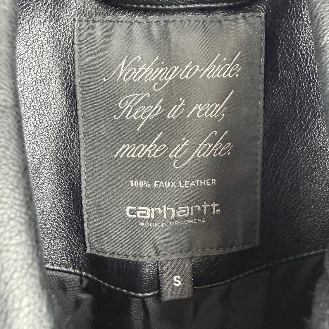 (S) 칼하트 WIP 우먼스 미시건 비건 레더 자켓 블랙 상품이미지3