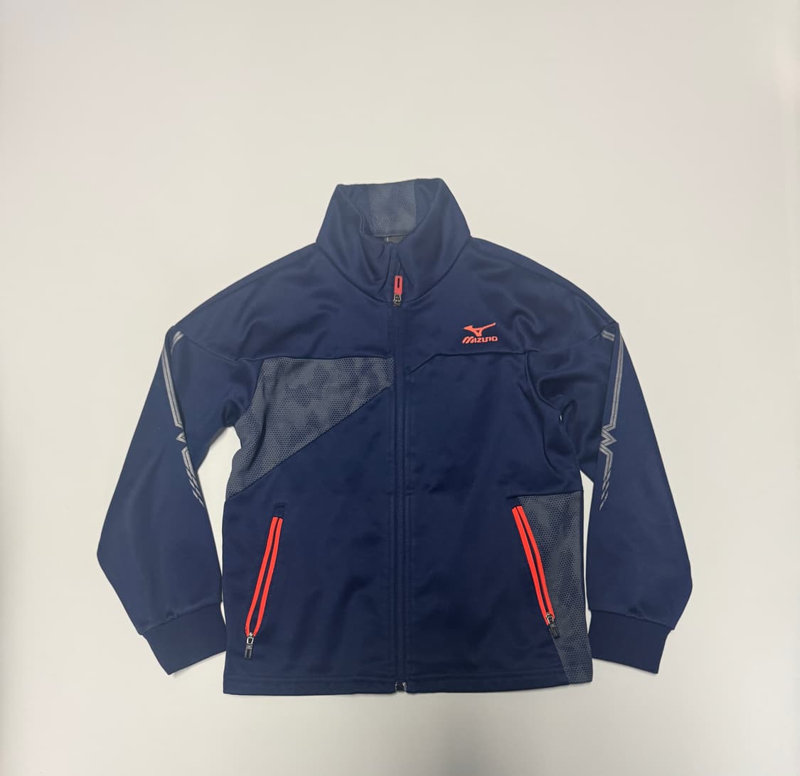 키즈 미즈노 Mizuno 기능성 집업 져지 120 네이비 상품이미지1