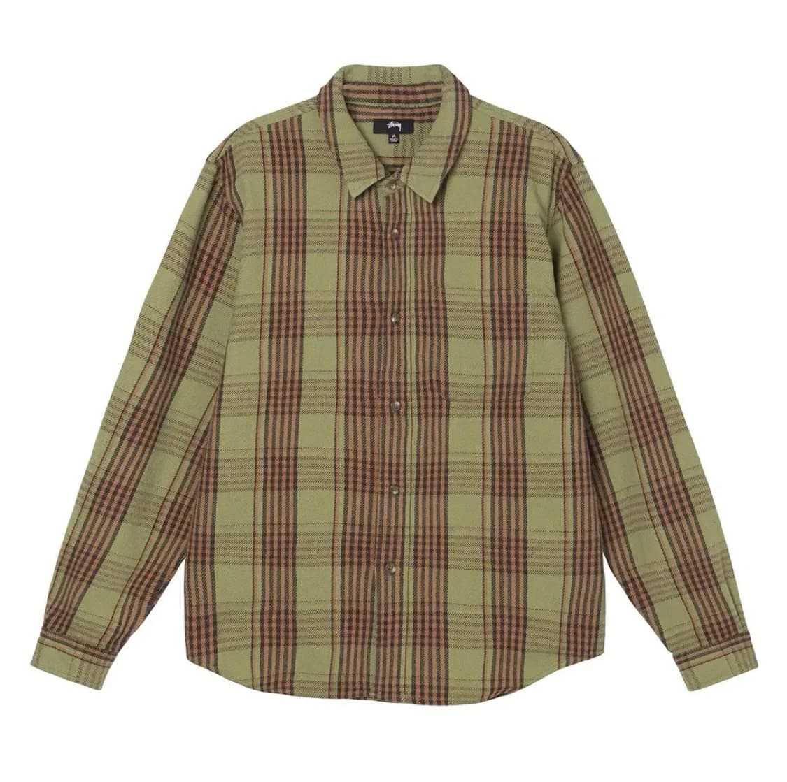 Stussy 라구나 플레이드 셔츠 올리브 (s) 상품이미지1