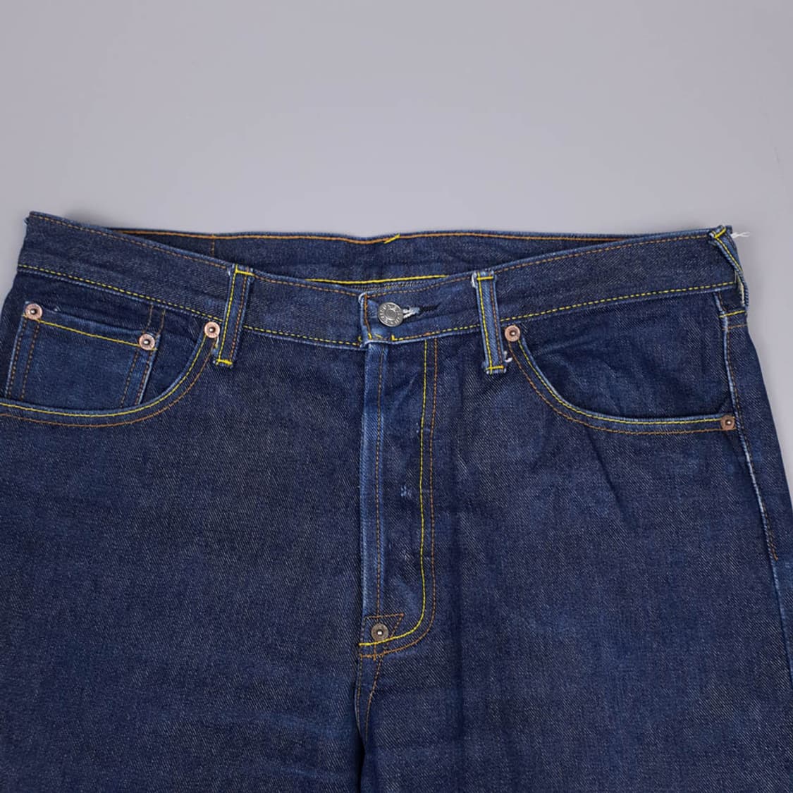 EVISU 에비수 진청 스트레이트핏 백신치 생지 데님팬 상품이미지5