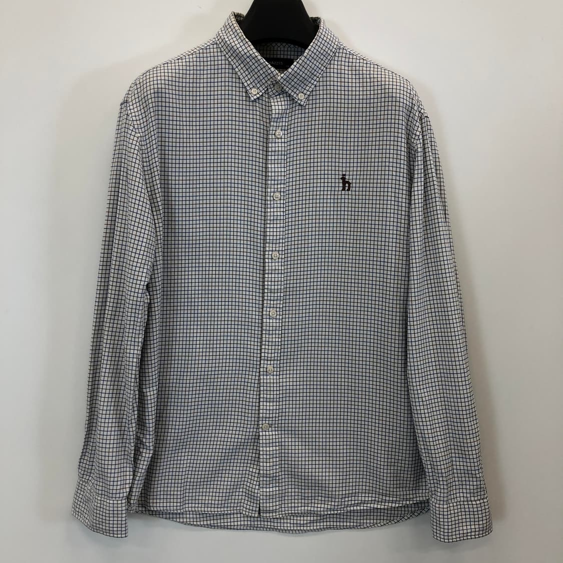 헤지스 자수로고 깅엄셔츠 110 사이즈 상품이미지1