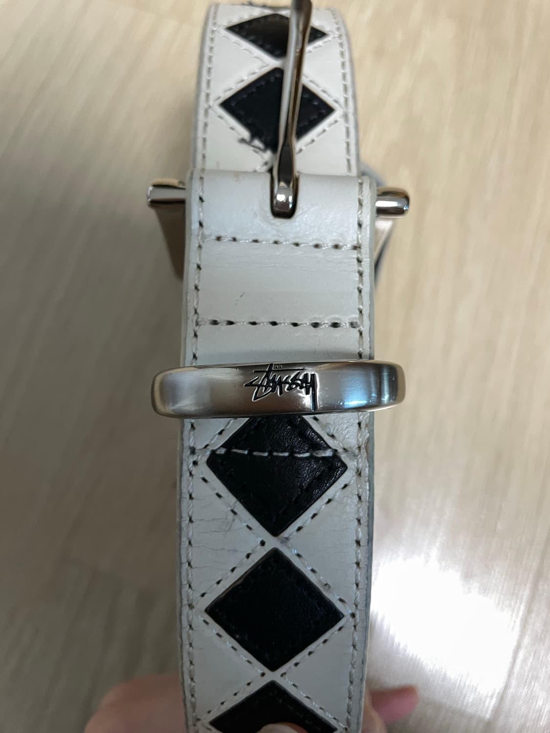 Stussy Argyle Leather Belt 상품이미지3