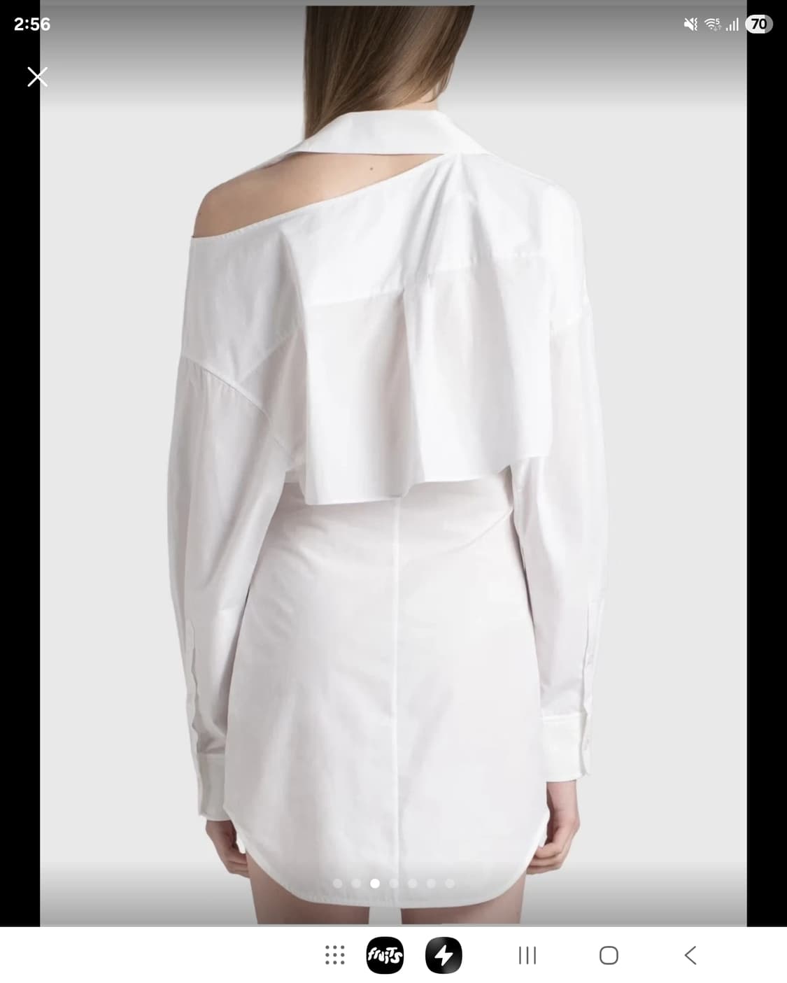 정품 새상 알렉산더왕 컷아웃 오프숄더 셔츠 원피스 상품이미지3