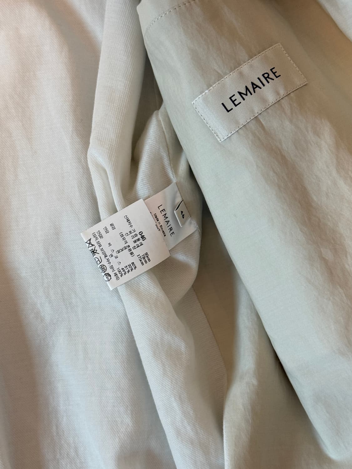 르메르 셔츠 블루종 실크 아이보리 46사이즈 상품이미지5