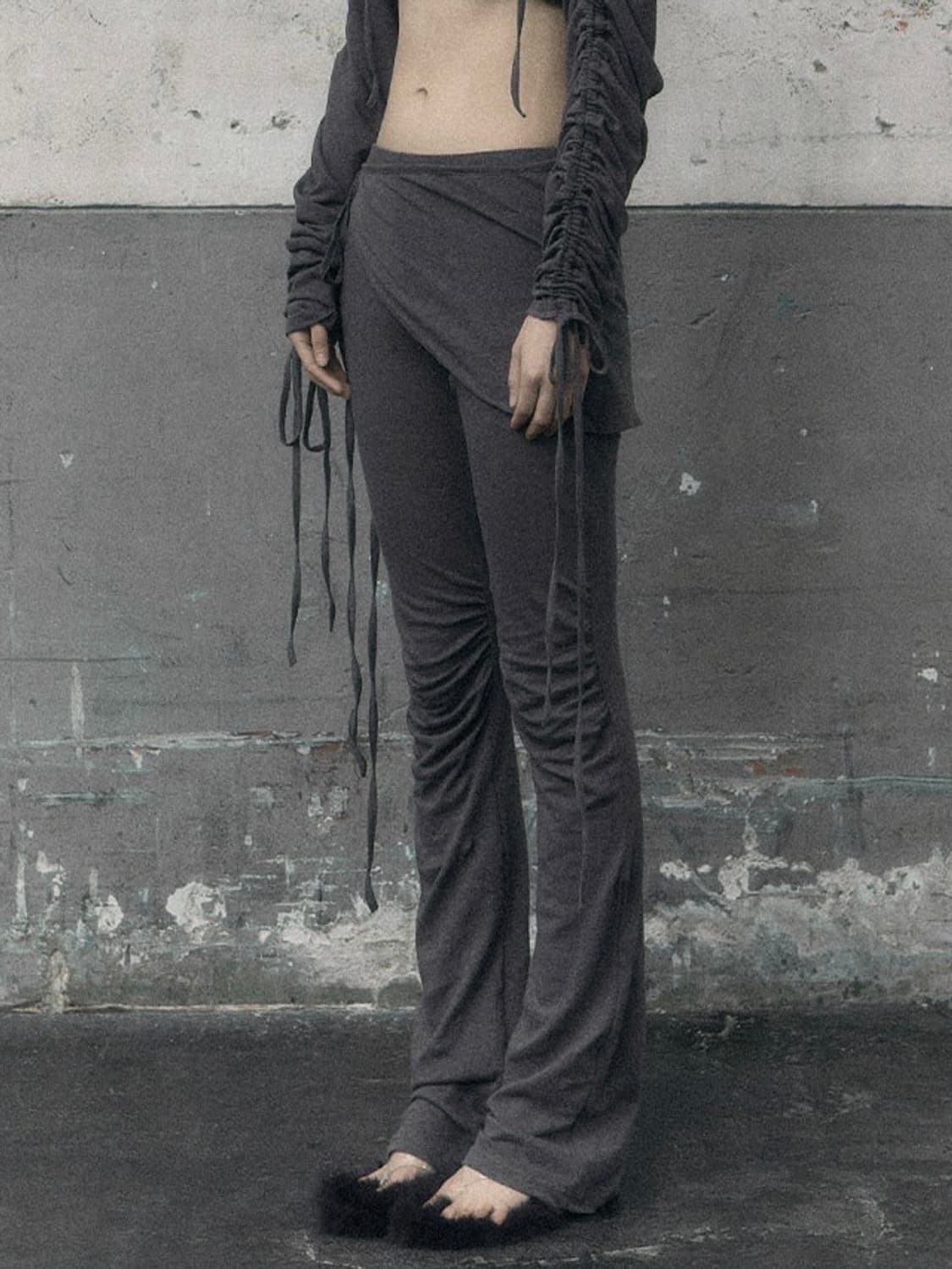 보헤미안서울 knee shirring wrap skirt pants 상품이미지1