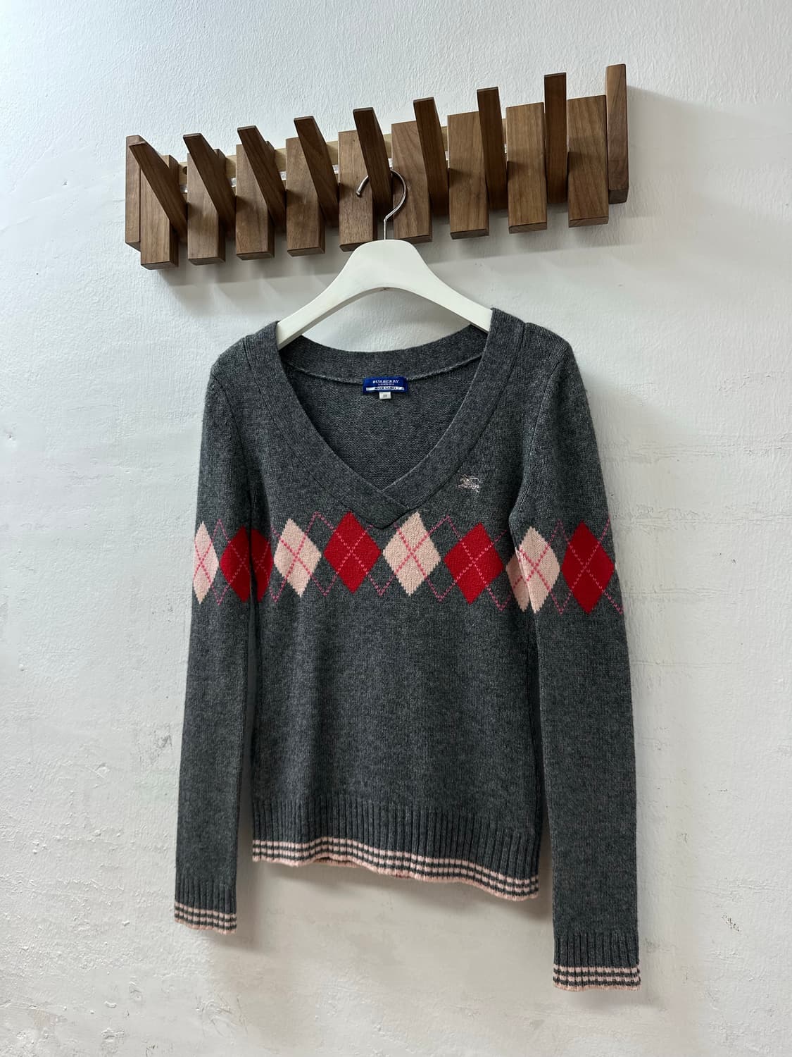 Burberry 버버리 블루라벨 아가일 울 니트 드라이완료 상품이미지2