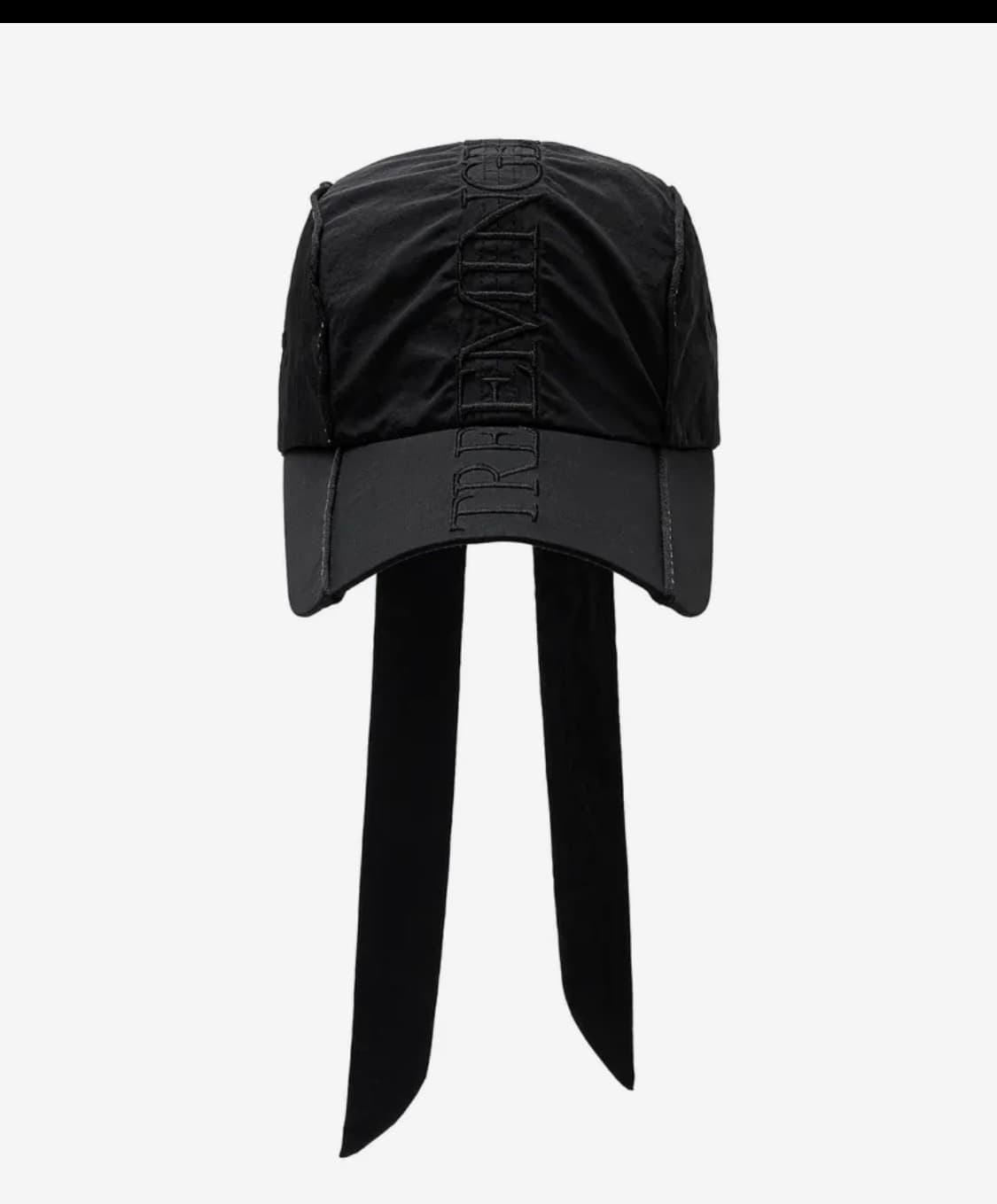 트리밍 버드 리본 볼캡 블랙 상품이미지1