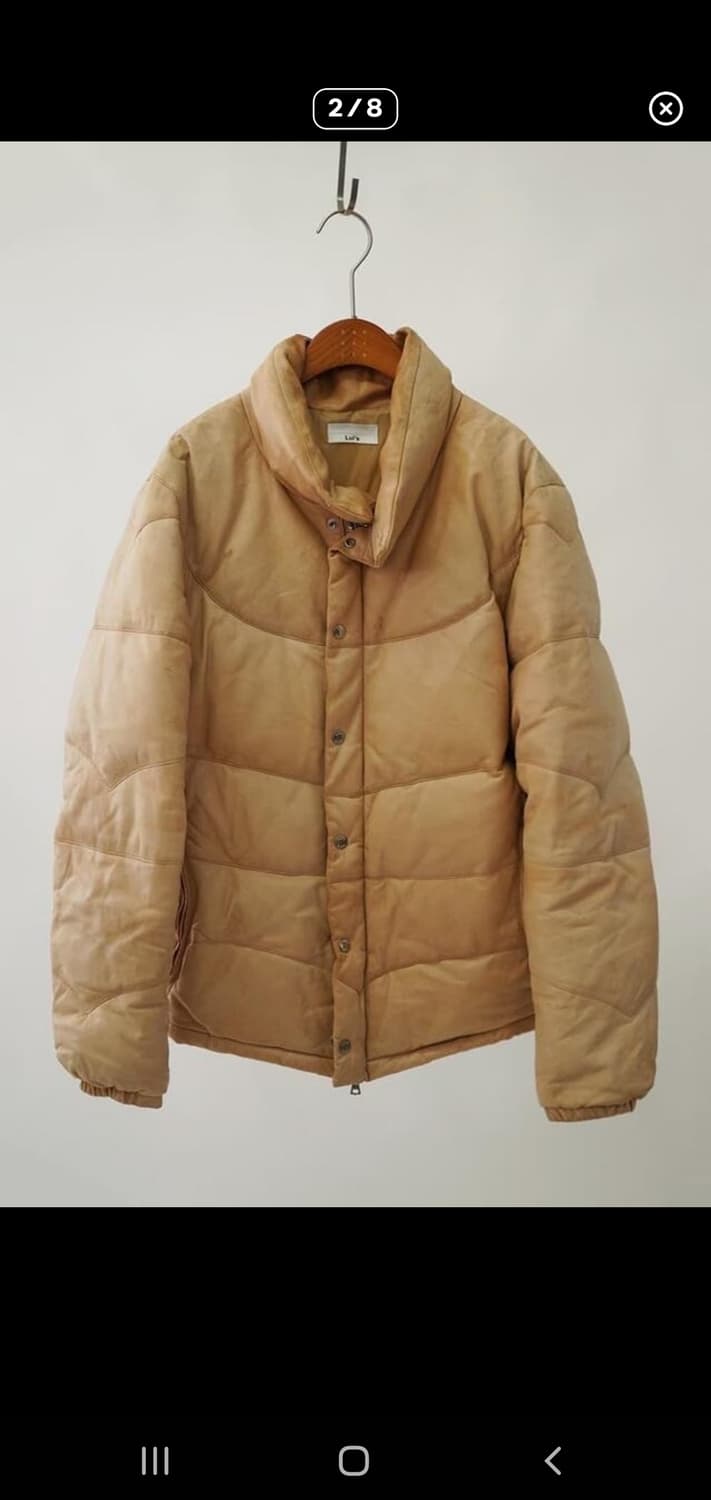 LUI'S 베이지 양가죽 다운패딩 상품이미지1