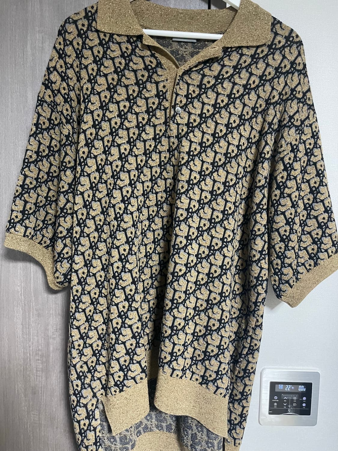 디올 남성 오블리크 브라운 카라 반팔 상품이미지1