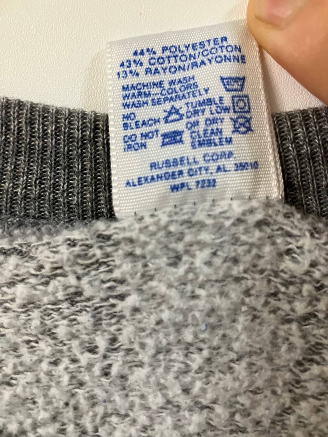 80s 러셀 스웻셔츠 맨투맨 XL 그레이 made in USA 상품이미지4
