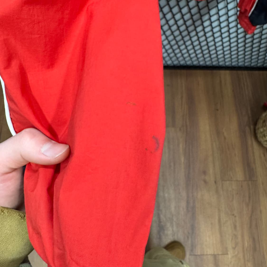 90s 리복 벡터 바람막이 전면 로고 포인트 레드 블랙 상품이미지10