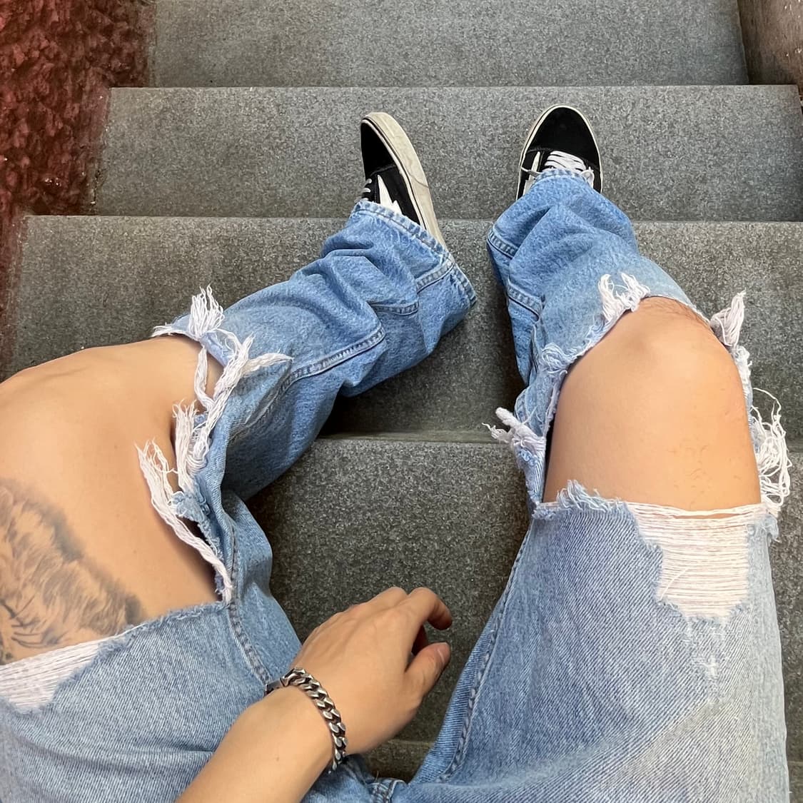 90-00s Levis517 데미지 부츠컷 (34“) 상품이미지8