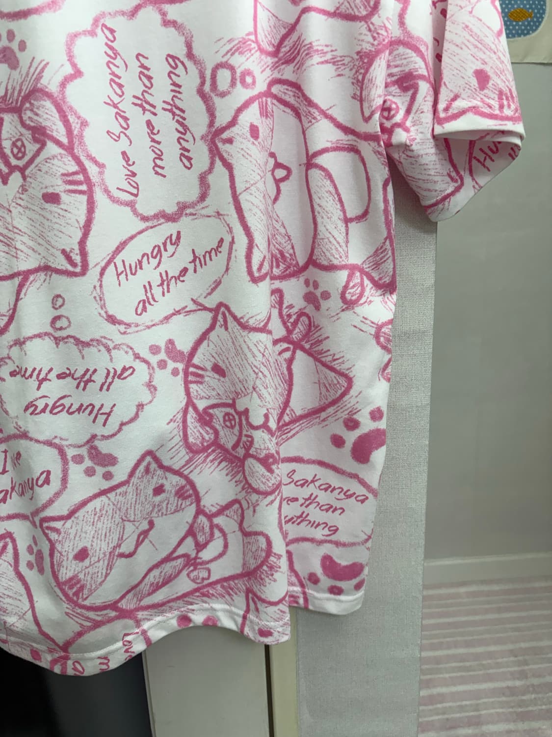 네코부치상 핑크 티셔츠 상품이미지6