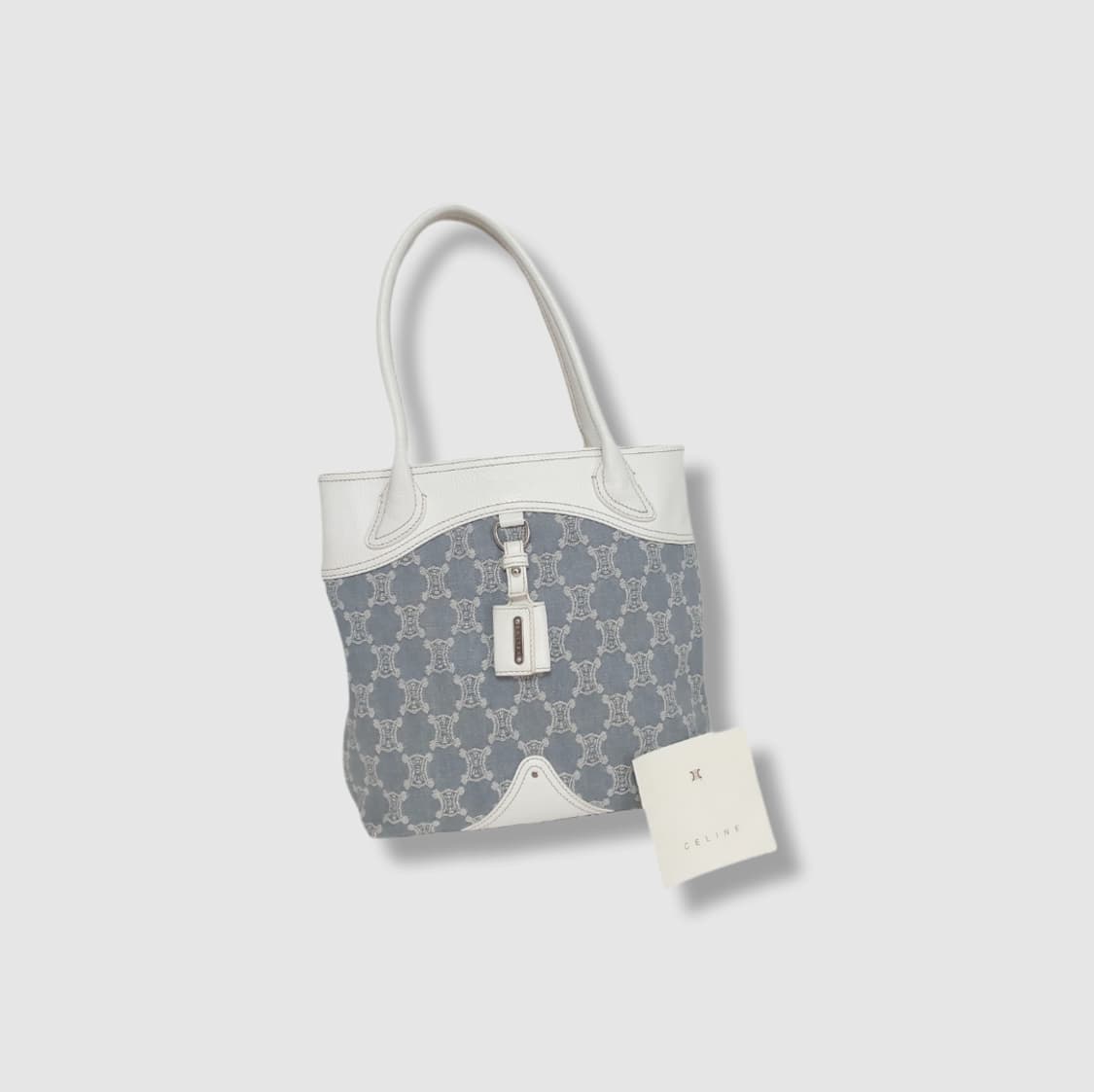 RARE 셀린느 데님 마카담 트리오페 숄더백 토트백 상품이미지1