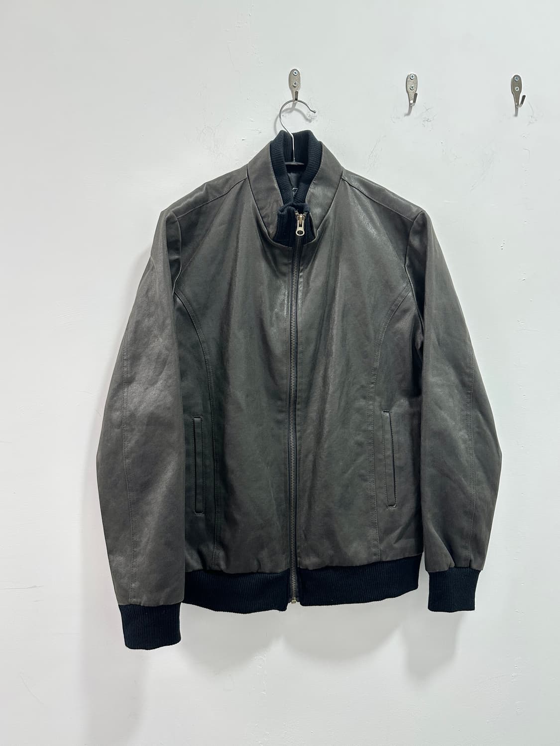 Grunge dark brown coating bomber 상품이미지4