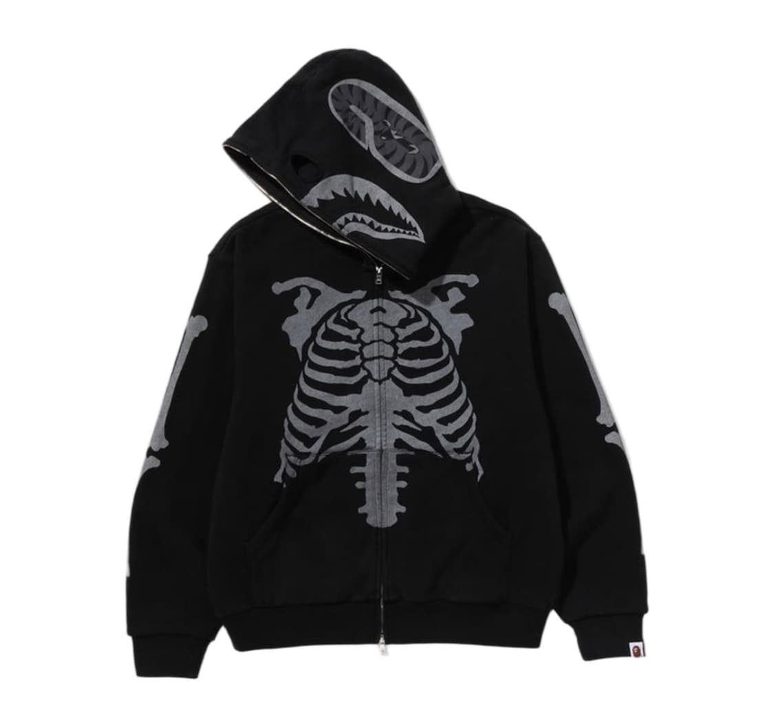 [2XL]베이프 스켈레톤 샤크 후드 블랙 상품이미지1