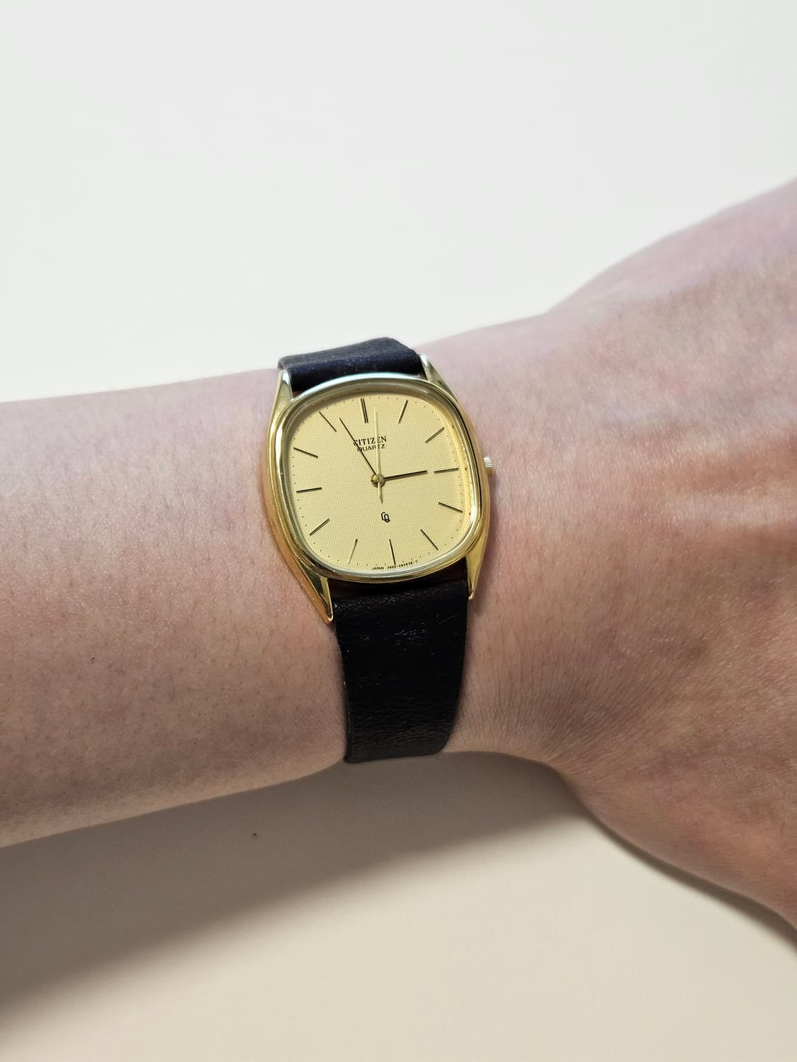 빈티지 시티즌 금장 쿼츠 가죽 시계 상품이미지2