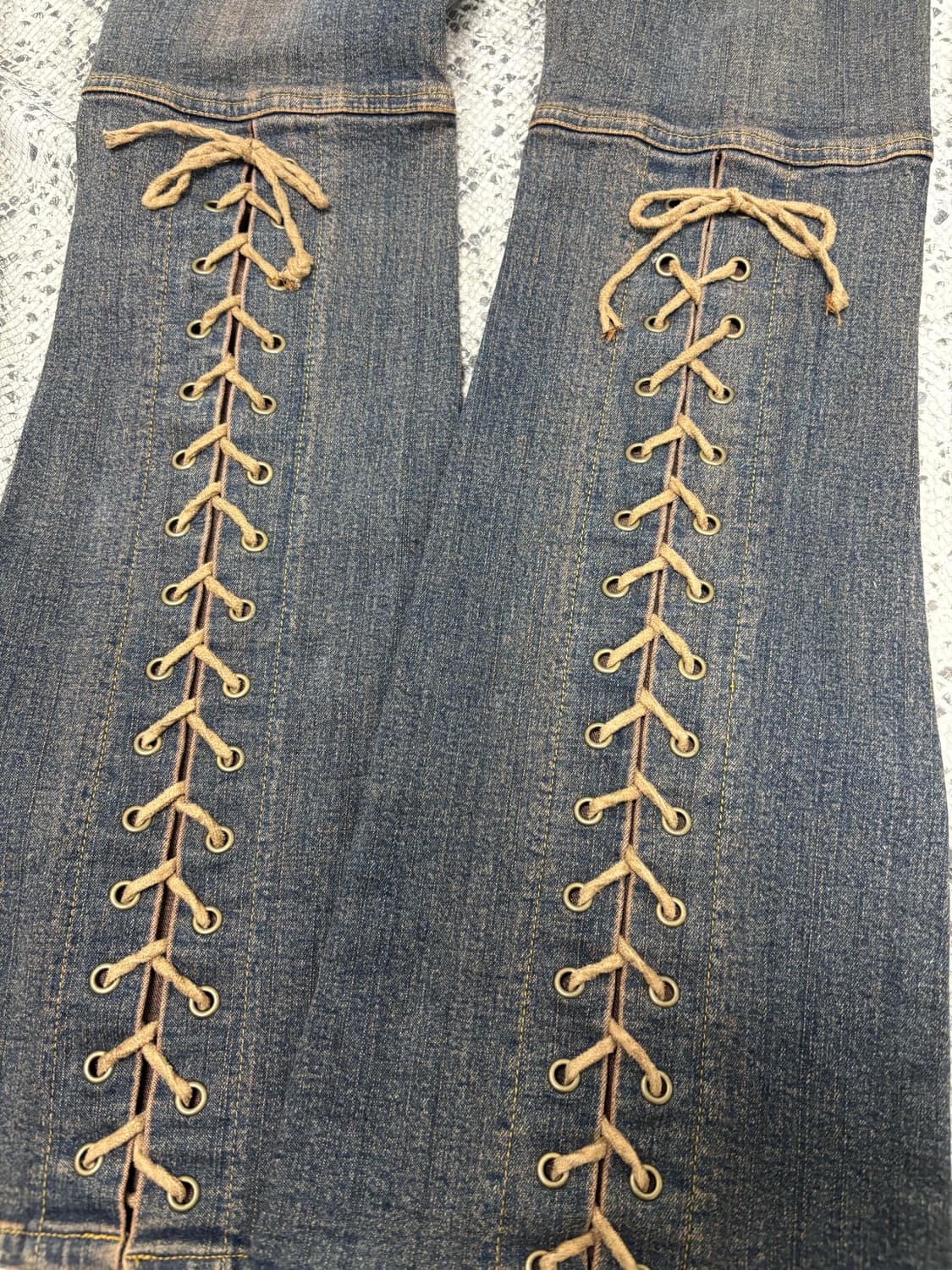 00’s Back Lace-Up Boots Cut Washed Pants 상품이미지5