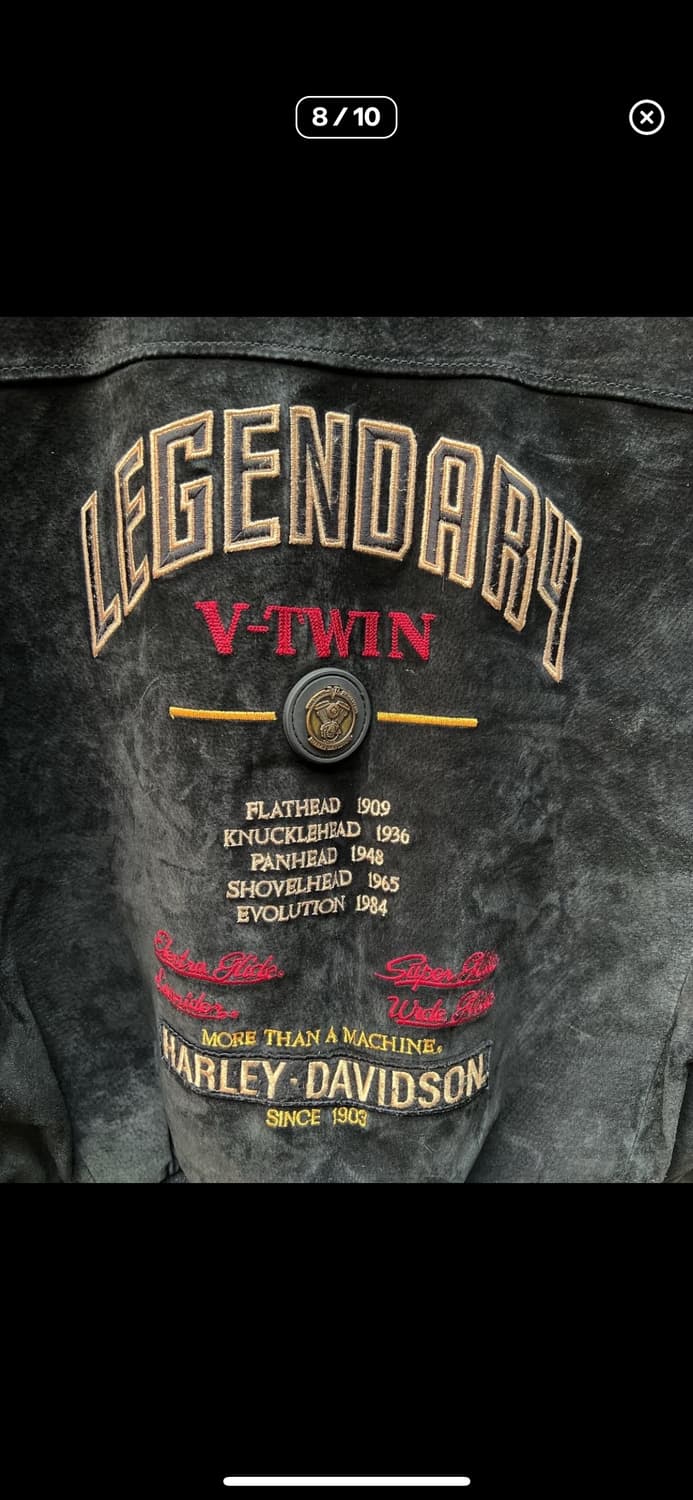 90s 할리데이비슨 스웨이드 가죽 라이더자켓  상품이미지8
