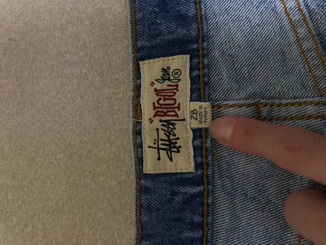 스투시 월드와이드 빅 올 진 스톤워시 28 상품이미지3