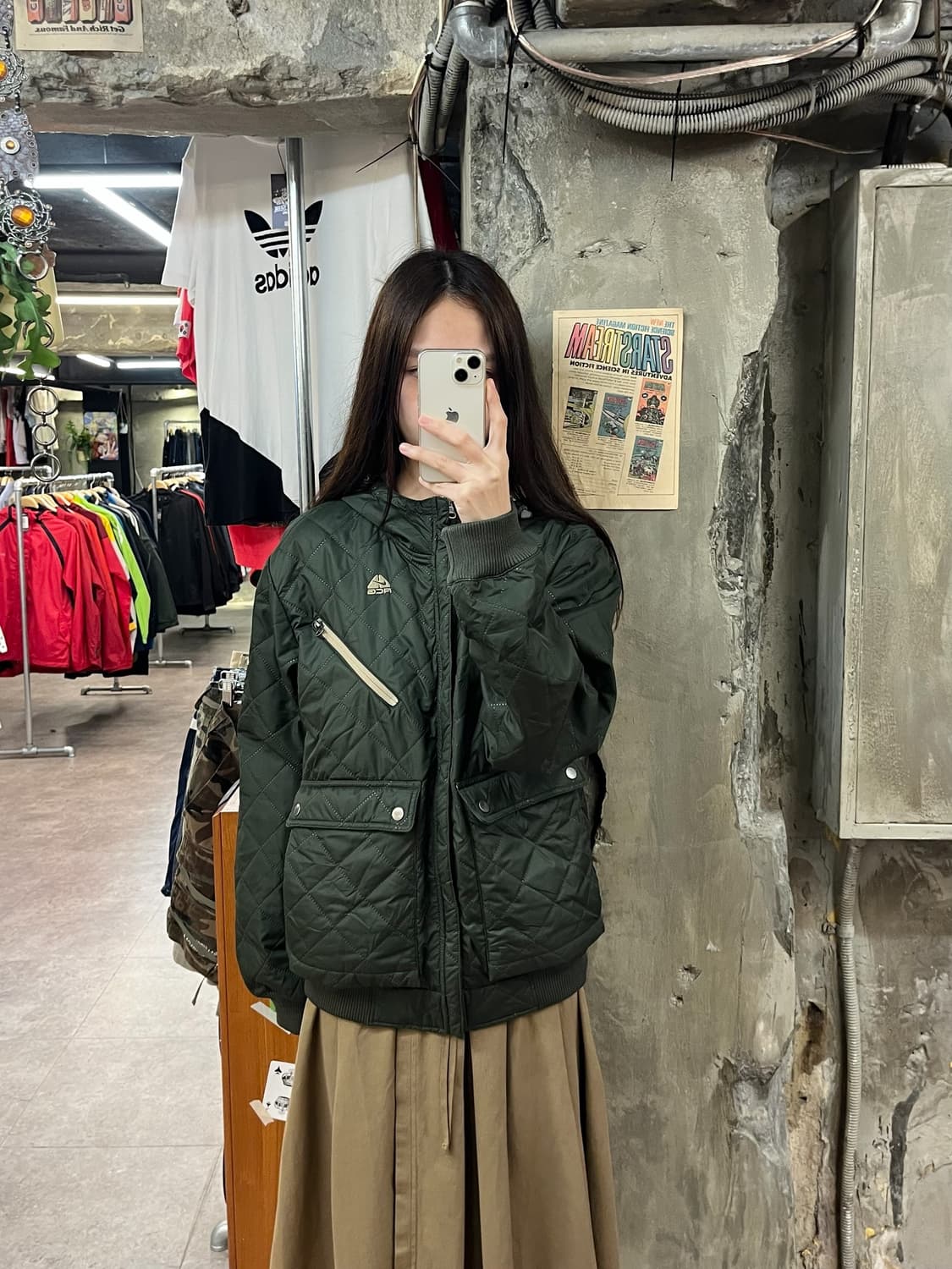 나이키 acg 퀄팅 후드 자켓 카키 S #csz1465 상품이미지2