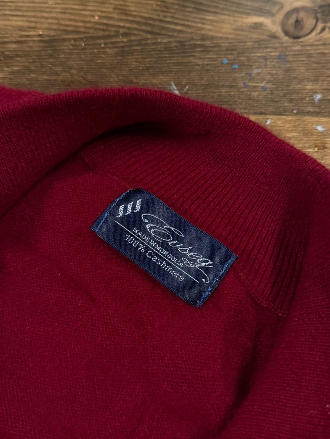 VTG 내몽고산 캐시미어 짚업가디건 남성100 상품이미지8