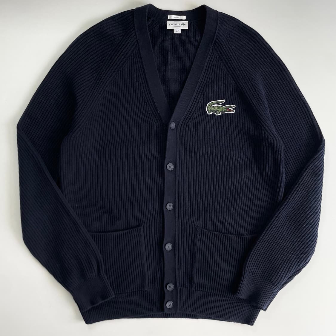 Lacoste  라코스테 자수 코튼 니트 가디건 상품이미지1