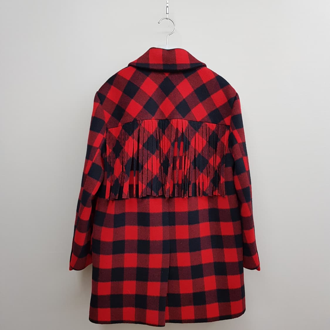 럭키슈에뜨 JDC 콜라보 레드 체크 울 자켓 36사이즈 상품이미지4