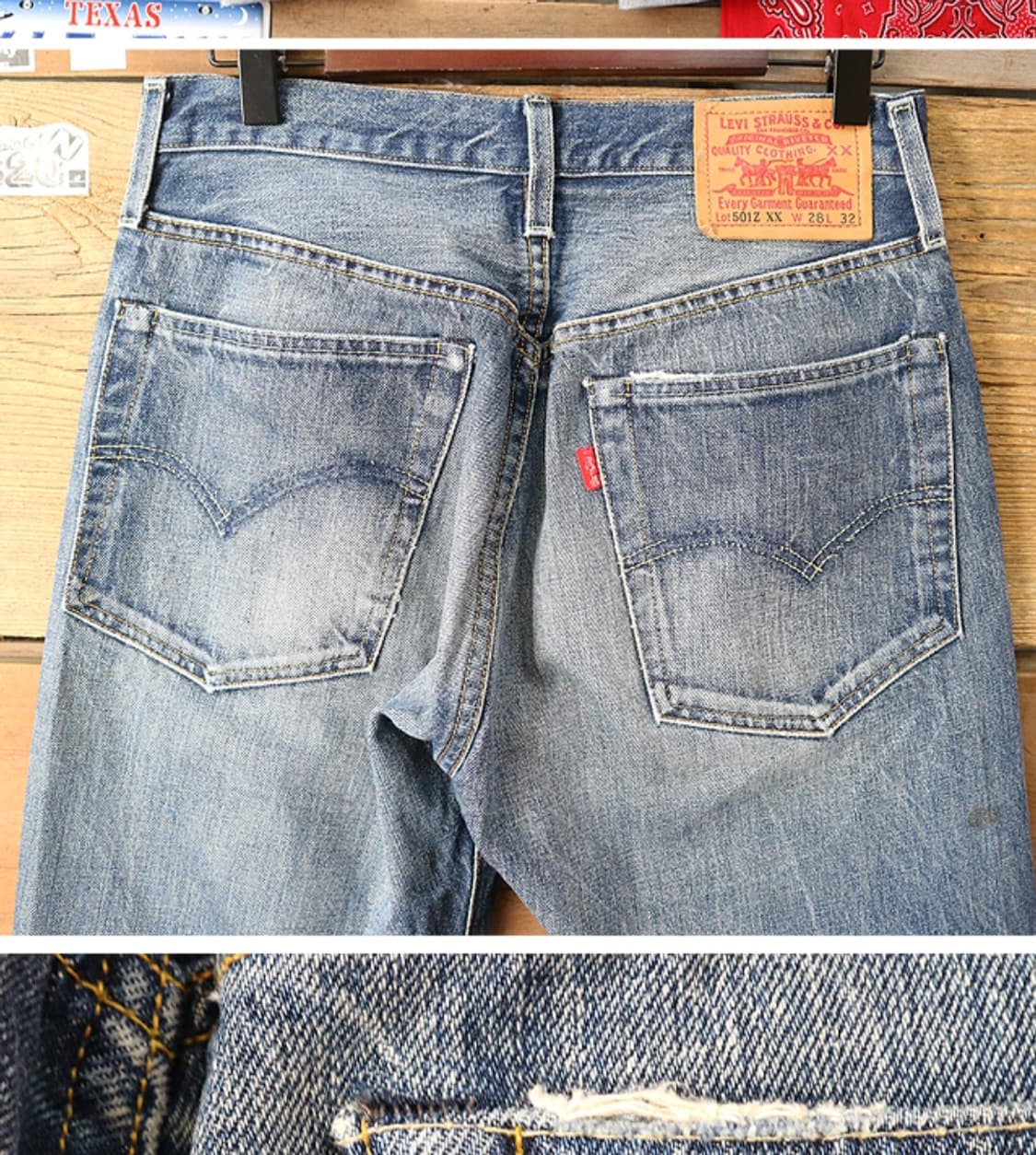 LVC LEVIS 리바이스 54 501ZXX 빅E 셀비지 데님 26-27 상품이미지7