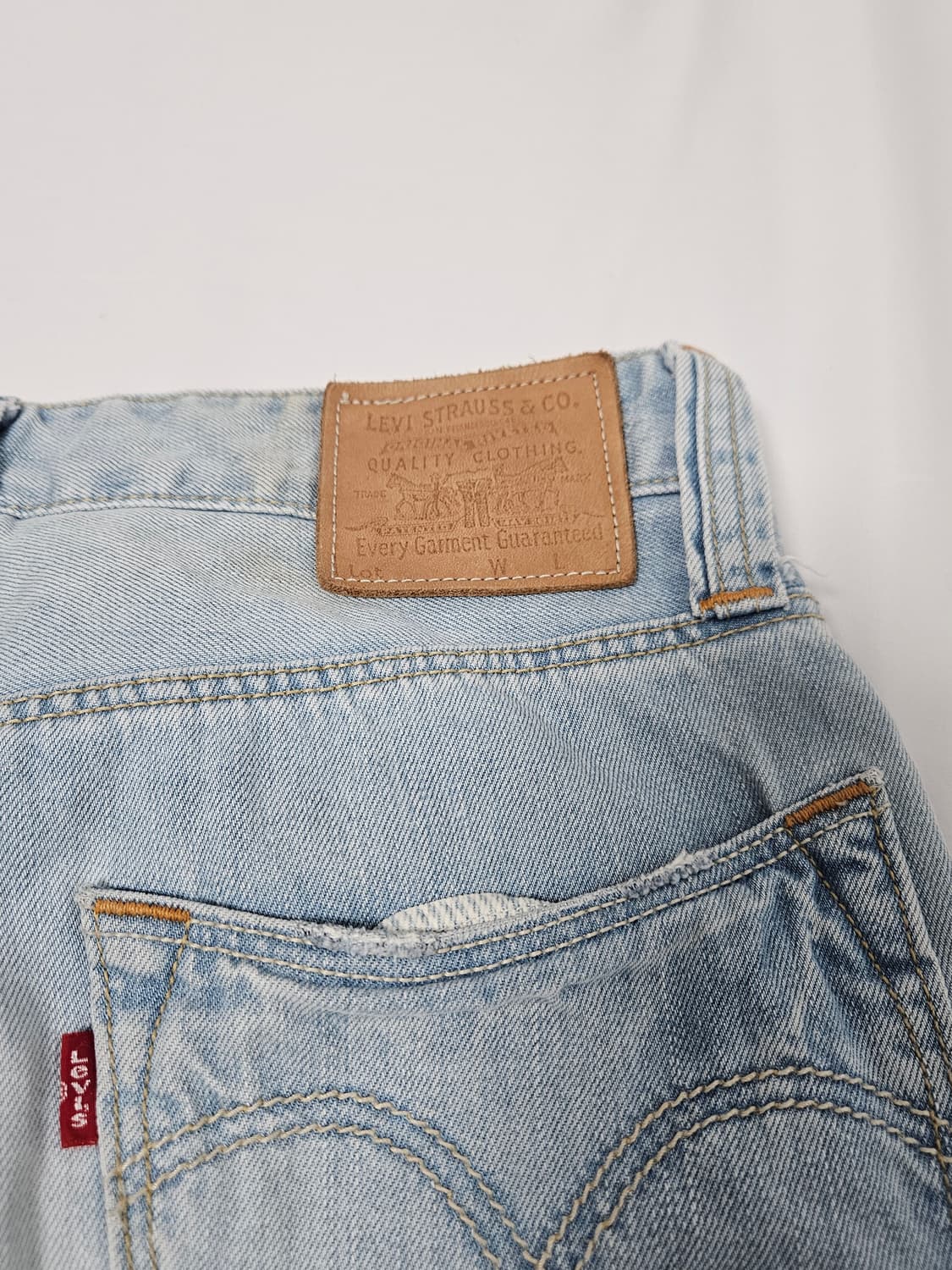 00s 리바이스 523 스트레이트 워싱 데님팬츠 청바지 빈티지 부츠컷32 상품이미지3
