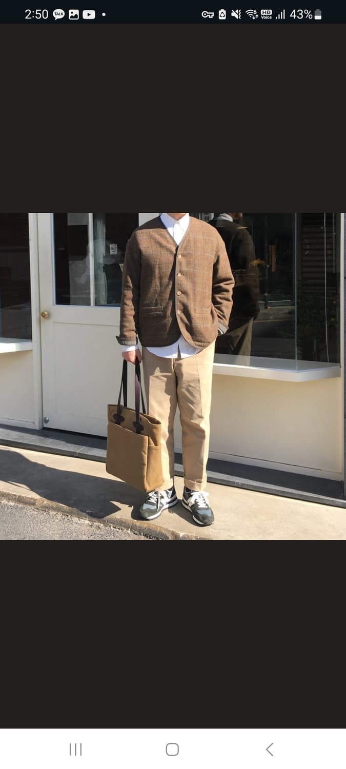 어나더오피스 문트위드 라운지자켓(가디건) 2사이즈 100-105 상품이미지4