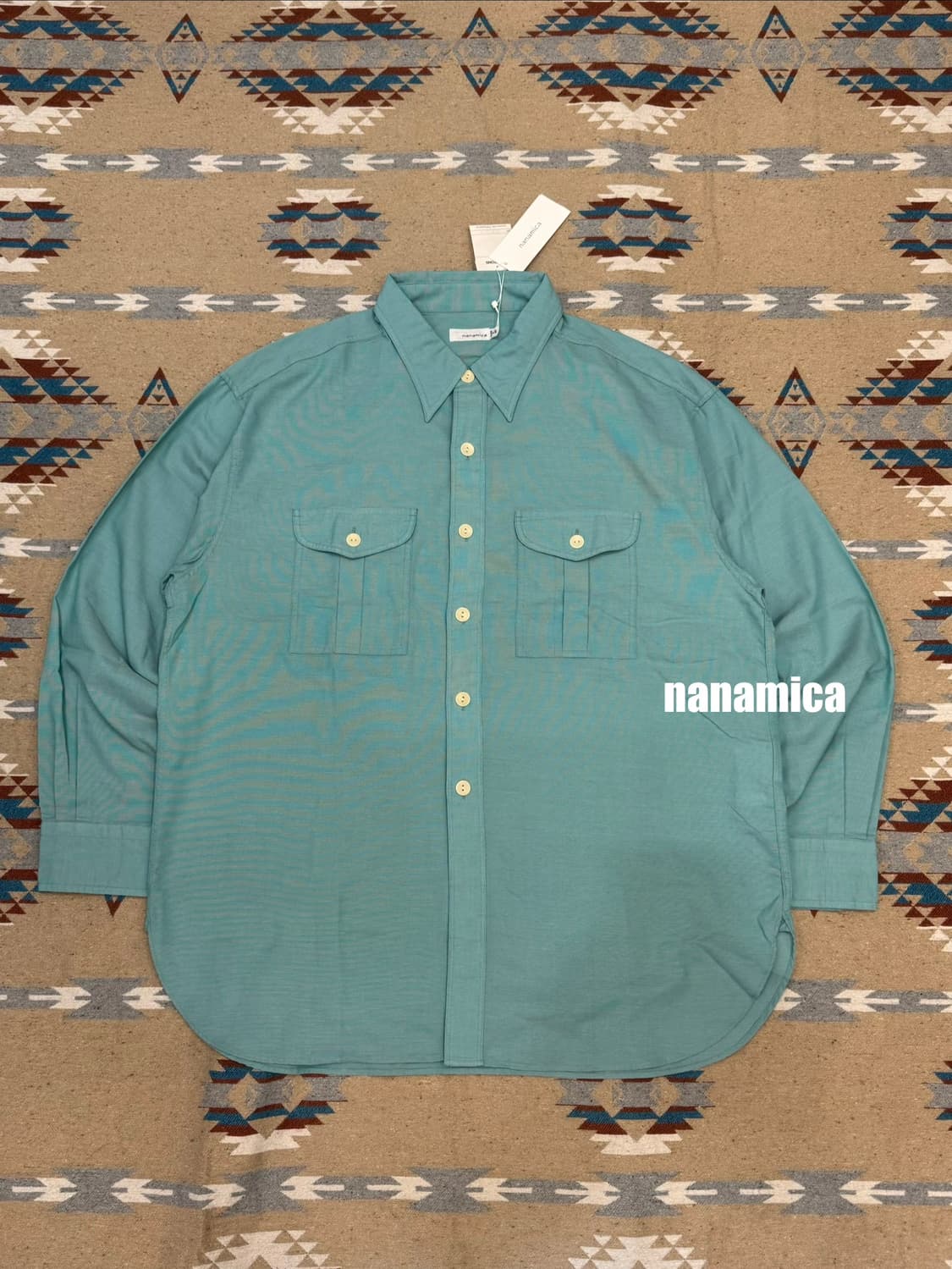[M][100] 나나미카 유틸리티 파나마 셔츠 민트 상품이미지1