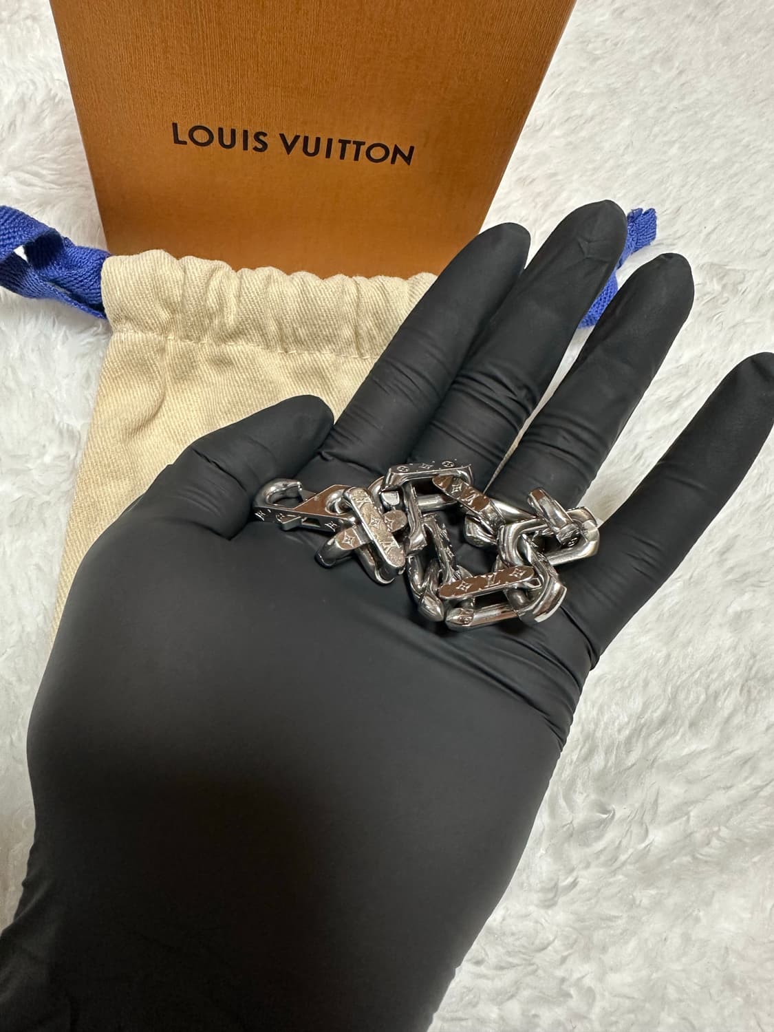 [정품]루이비통 모노그램 체인 브레이슬릿 스틸 미디움 상품이미지2