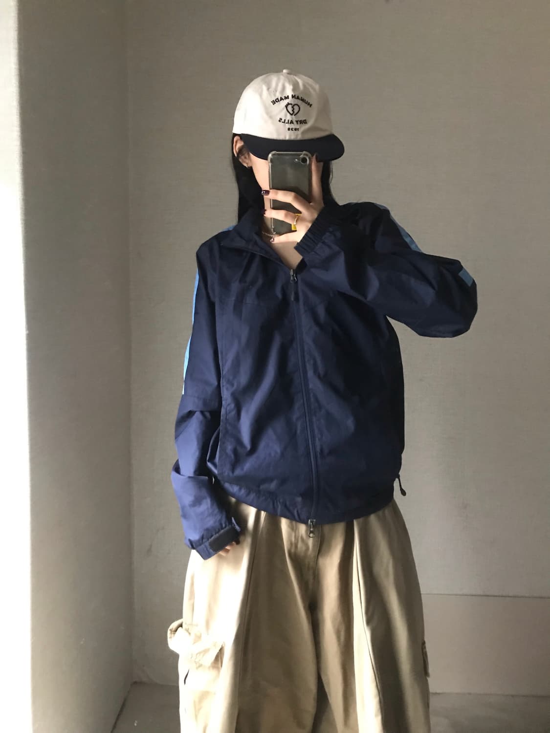 나이키 네이비 연하늘 바람막이 상품이미지4