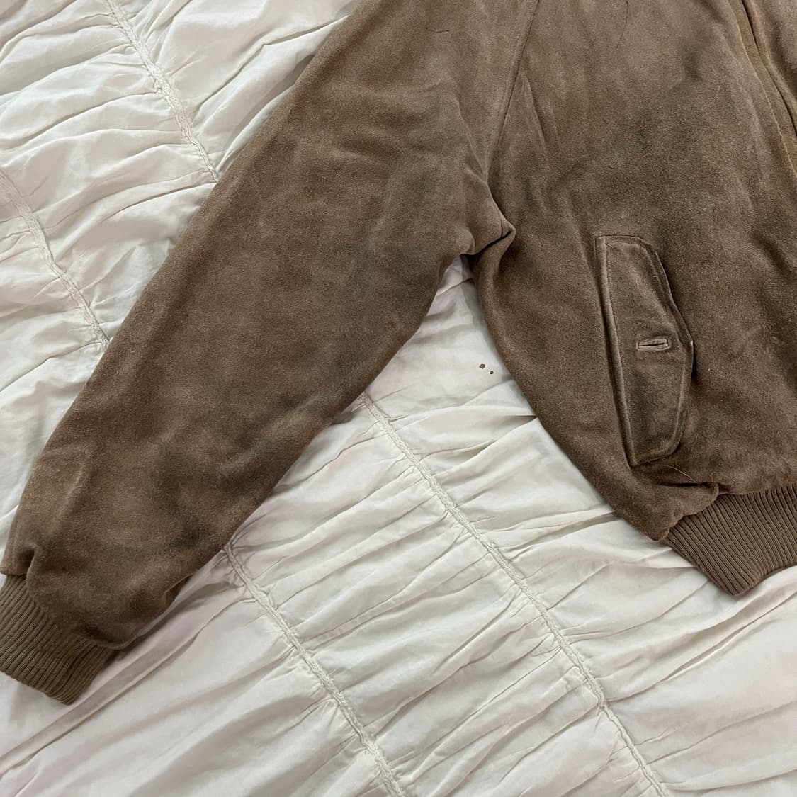 90s 폴로 스웨이드 헤링턴 자켓 XL 베이지 상품이미지5