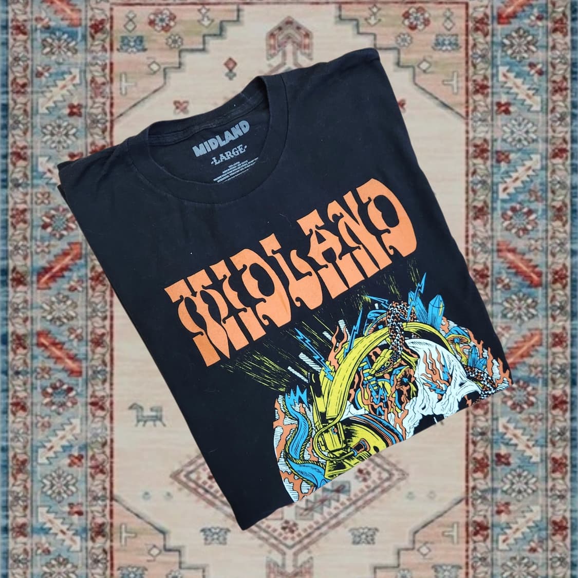 Midland 밴드 빈티지 그래픽 반팔티 (L) 상품이미지3
