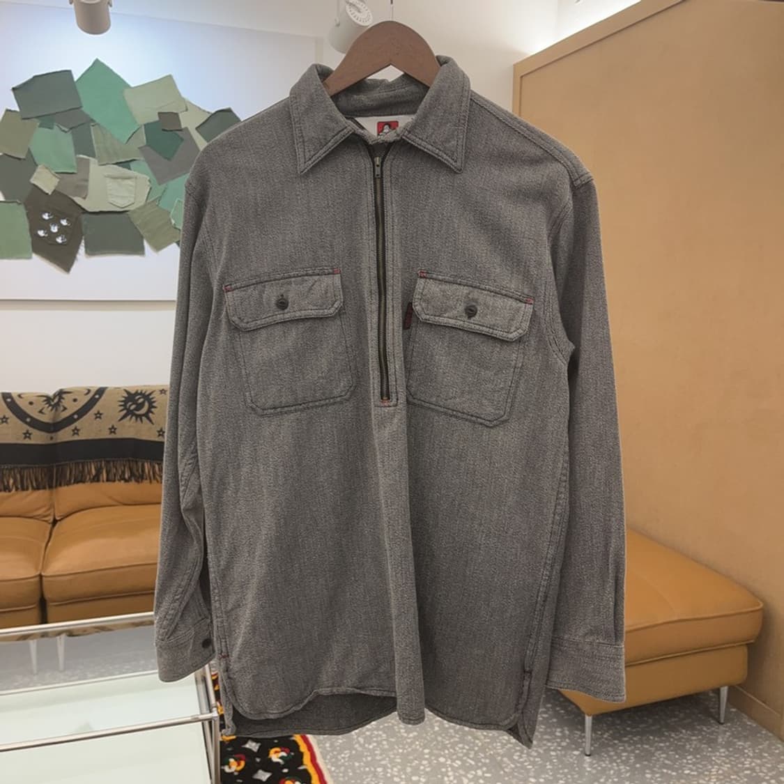 벤 데이비스 테크웨어 투포켓 아노락 반집업 워크셔츠 M C06534 상품이미지3