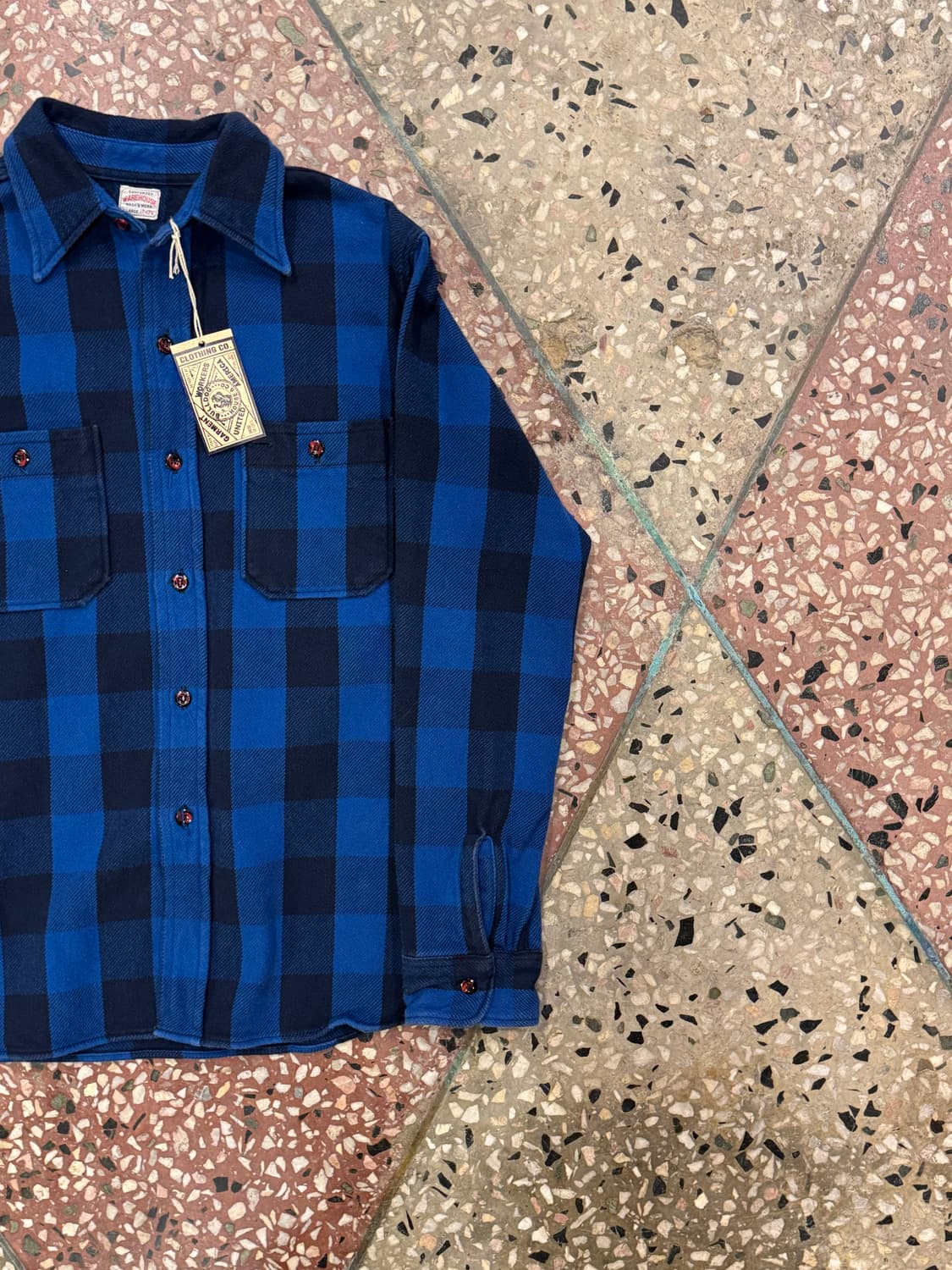 웨어하우스 버팔로체크 플란넬 셔츠 (XL) 상품이미지4