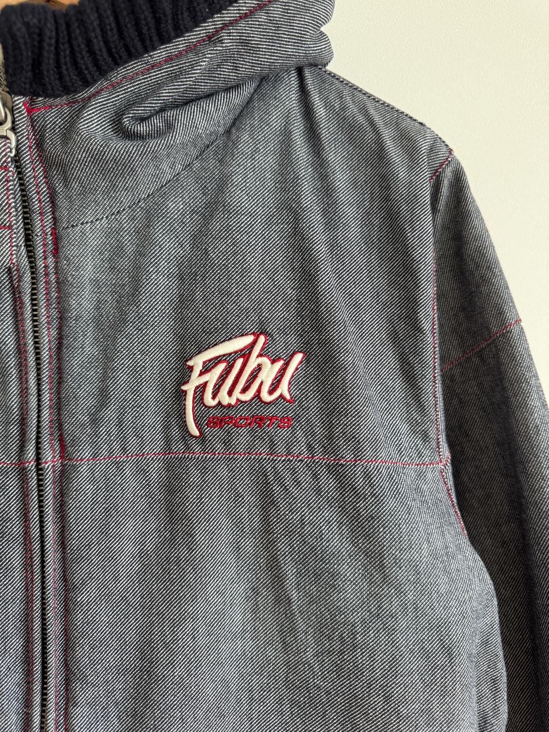 올드 후부(FUBU) 데님 양털 후드집업 상품이미지3