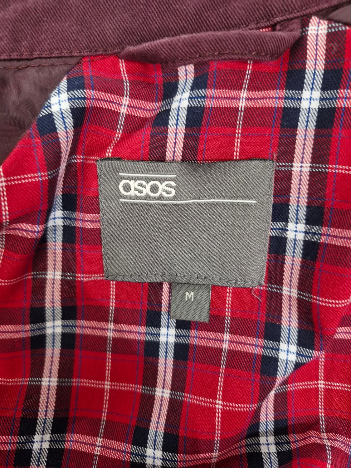 아소스(ASOS) 블루종 자켓 버건디 상품이미지6