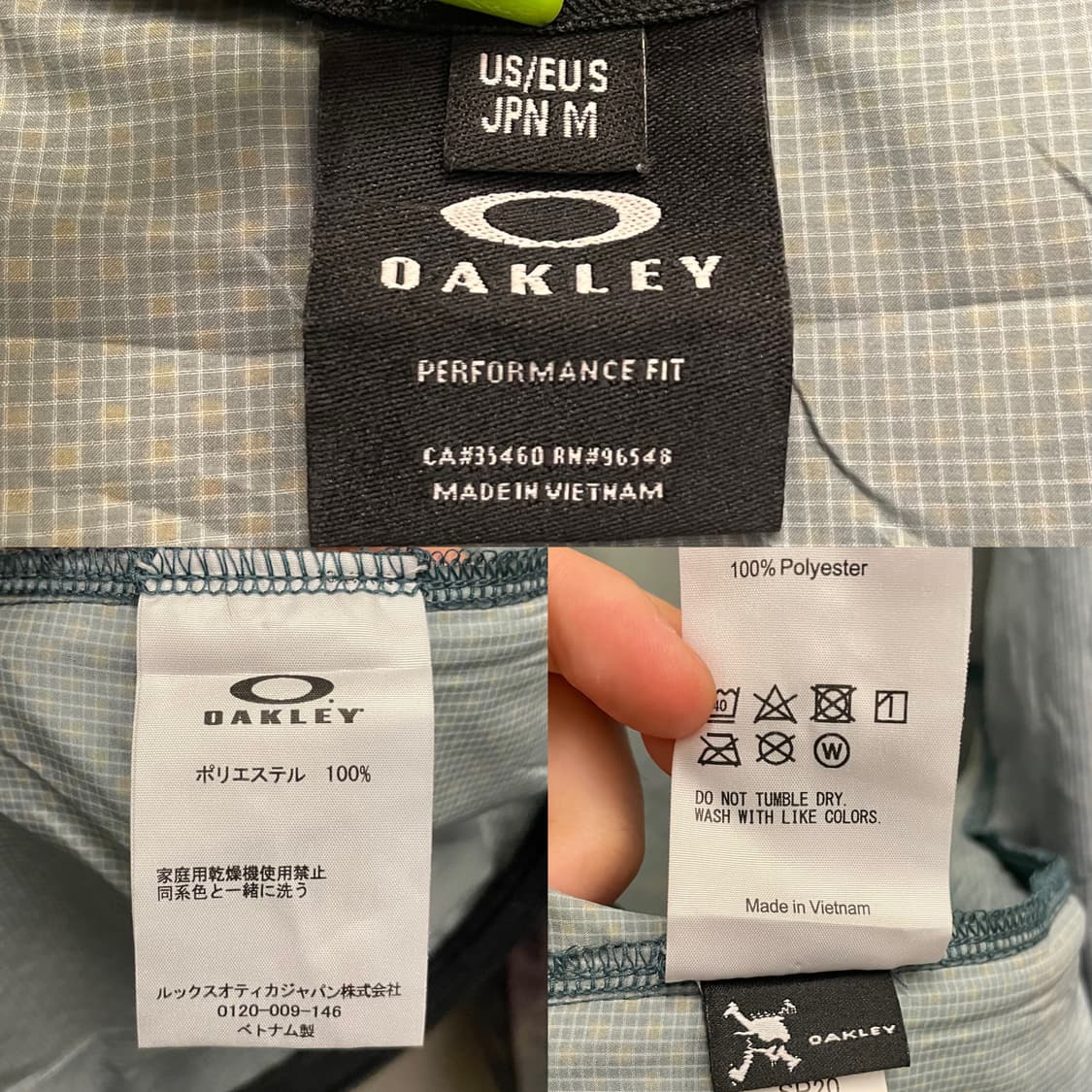 (S~M)OAKLEY 오클리 카모플라주 폴리 경량 바람막이 러닝 상품이미지10