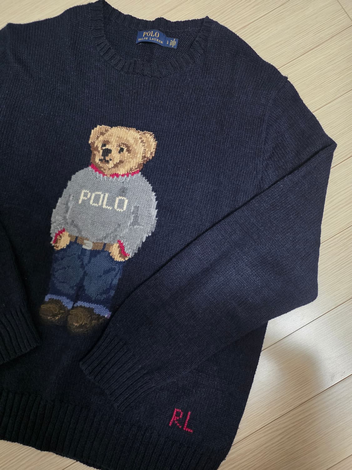 폴로 곰돌이 (베어) 니트 네이비 L 상품이미지2