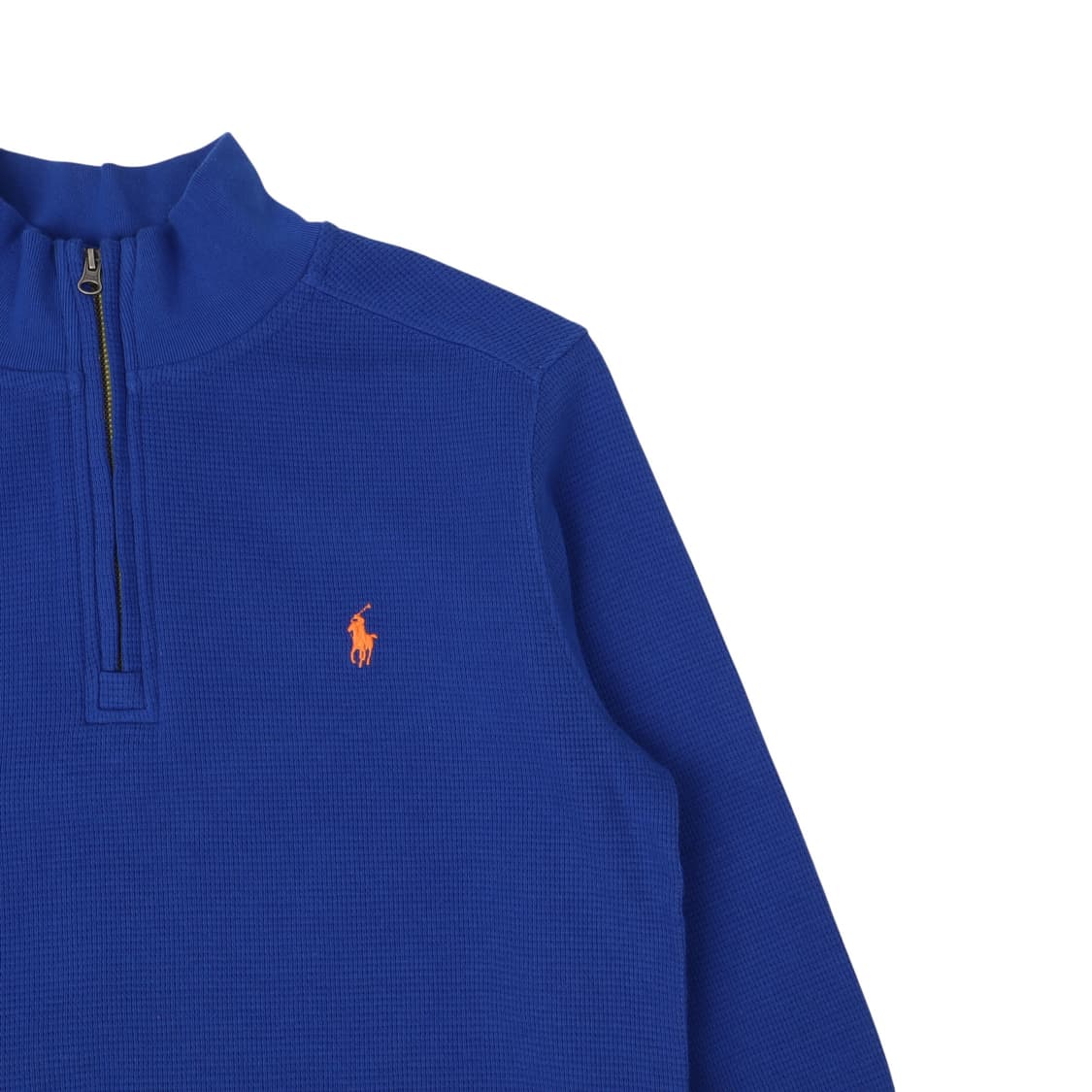 폴로 랄프로렌 블루 하프집업 와플 니트 상품이미지3