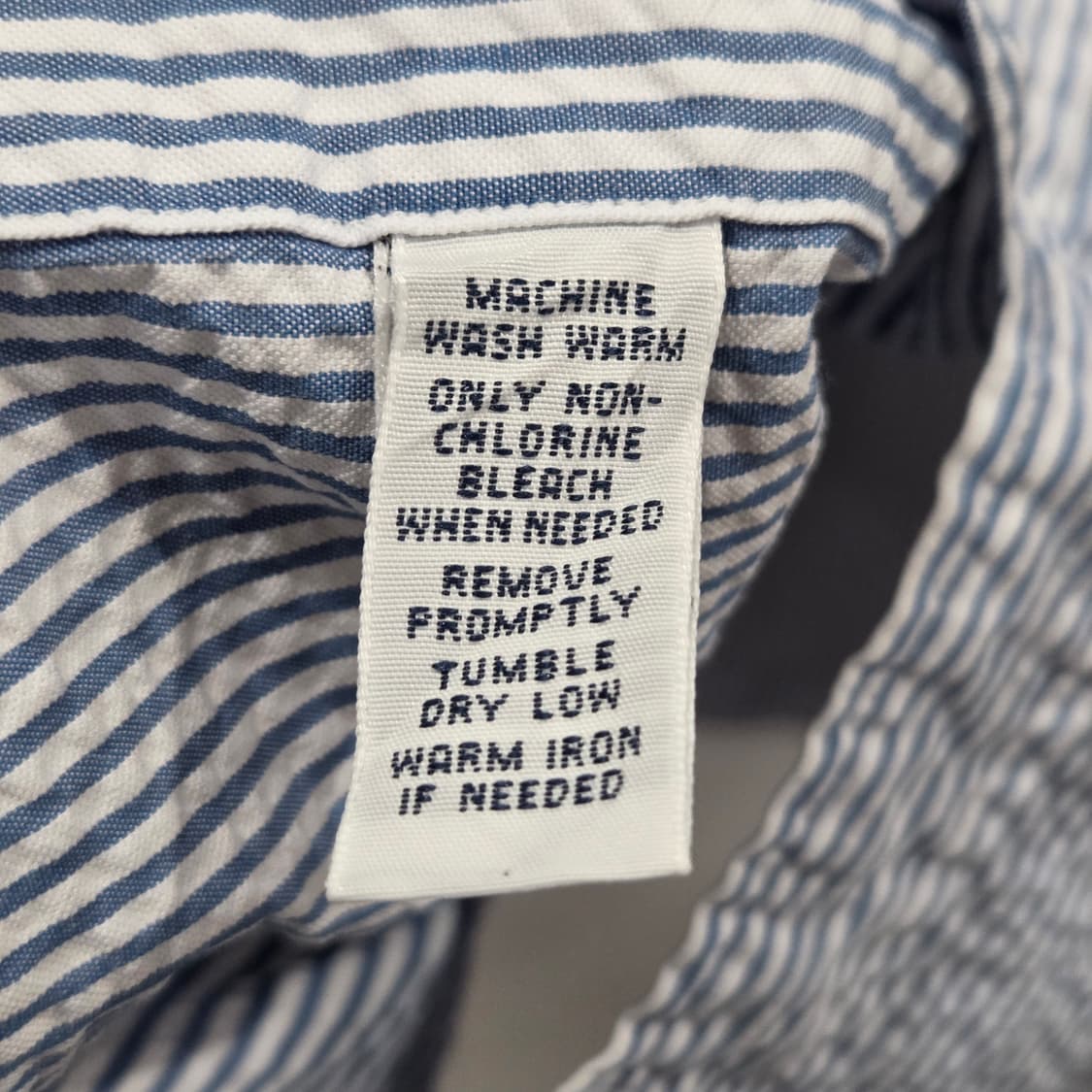 폴로랄프로렌 버튼다운 시어서커 스트라이프 반팔 셔츠 M 상품이미지4