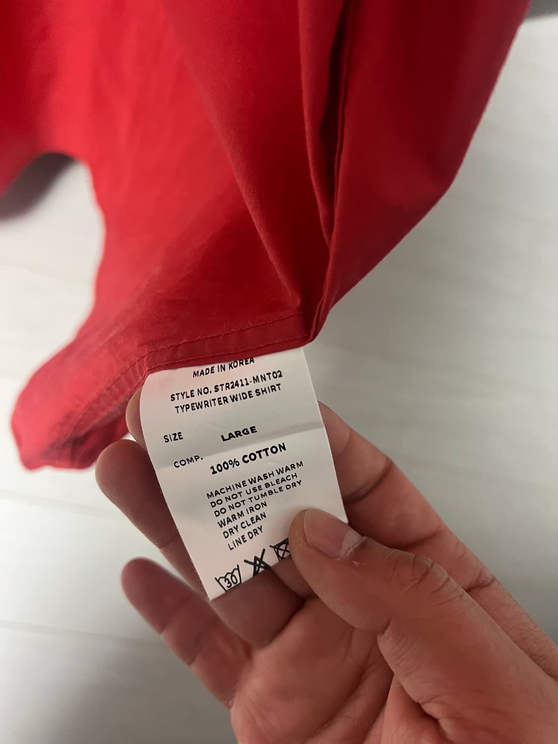 소프터 타이프라이터 와이드 셔츠 오렌지 L사이즈 상품이미지2