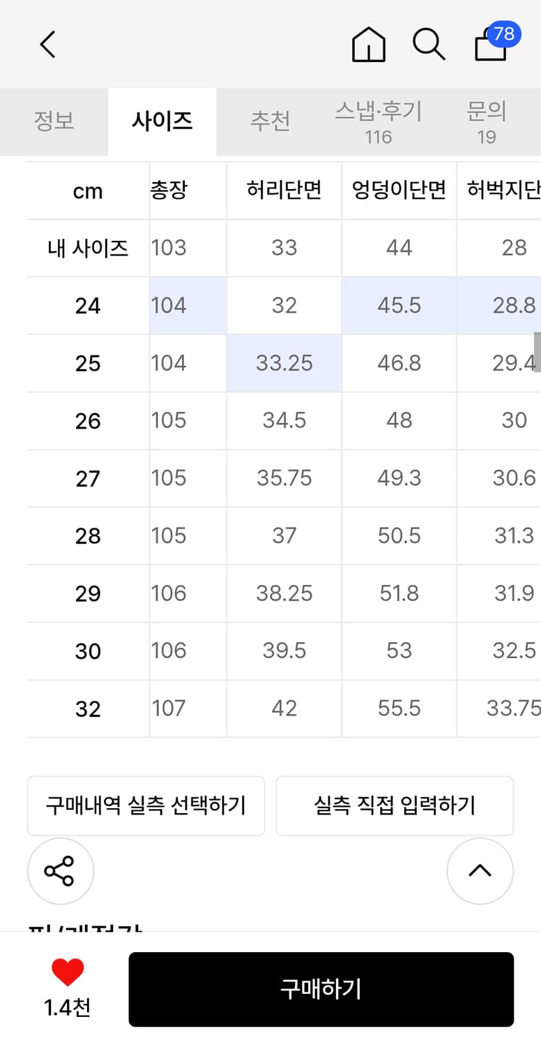 (새상품) 무신사스탠다드 여성 디바이디드 레귤러핏 데님팬츠  상품이미지9