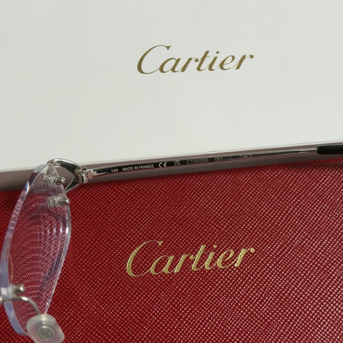 (OS) Cartier 까르띠에 C 데코 무테 안경  상품이미지7