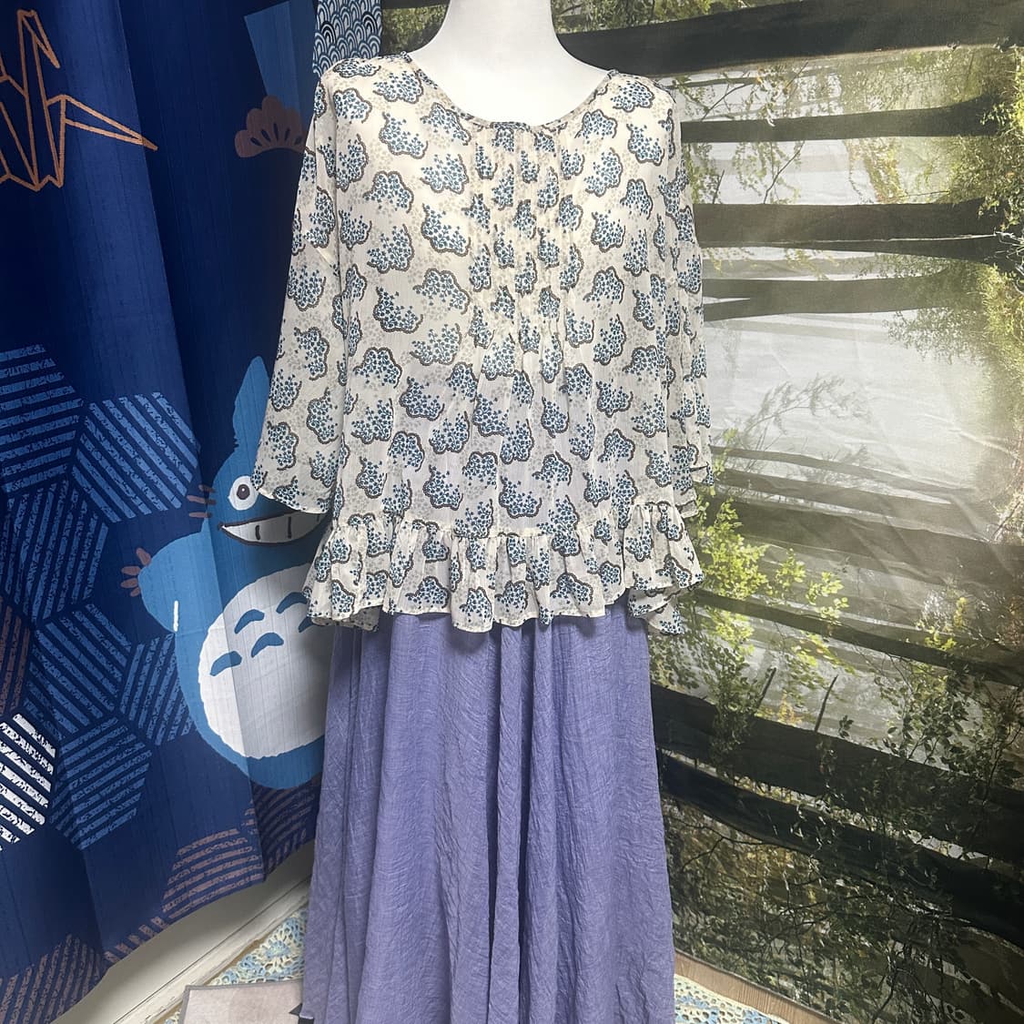 빈티지 연보라색 롱 스커트 모리 모리걸 상품이미지3