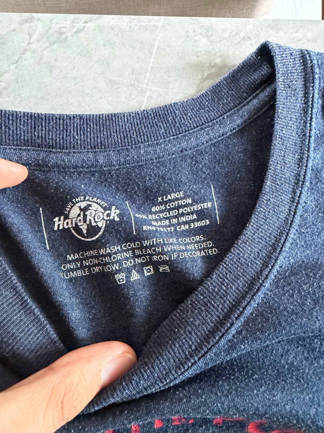 하드락카페 발리 네이비 반팔 XL (hard rock cafe) 상품이미지2