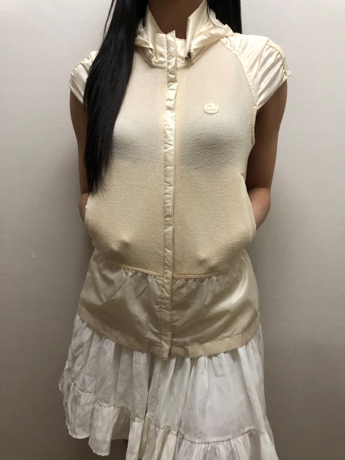 빈티지 아이보리 스포티 집업 상품이미지1